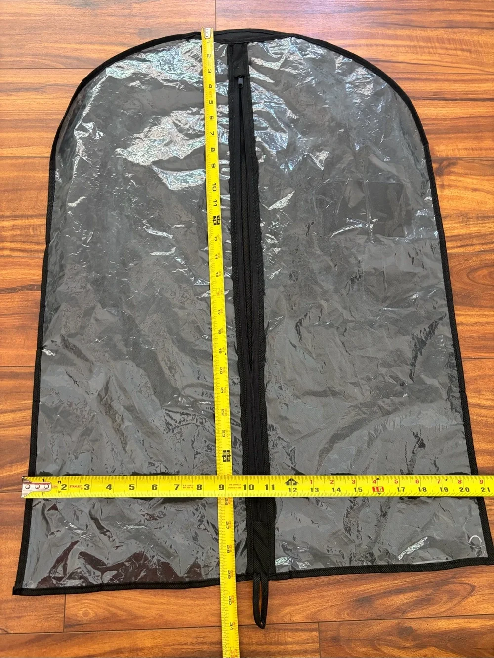 LOT OF 4 Small Gray/Black Garment Bags with Zippers